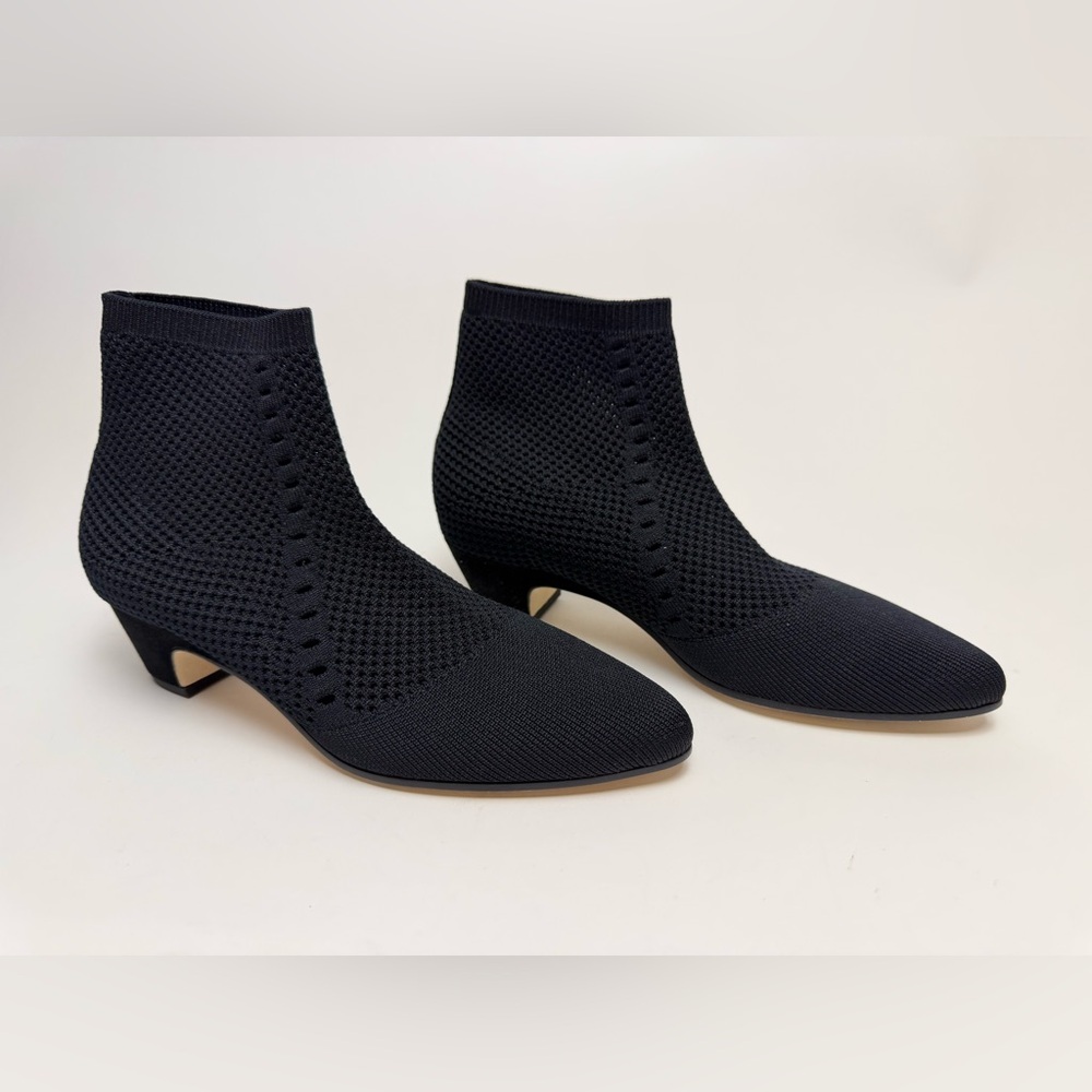Eileen Fisher Black Knit Ankle Booties